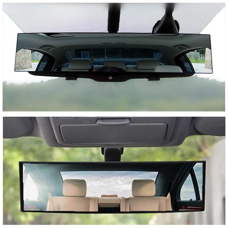 300mm Rétroviseur Intérieur De Voiture Grand Angle Anti-éblouissement Rétroviseurs Bleu HD Vision Auto Accessoires Universel-keeper - Auto