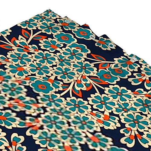 Rideau de douche floral coloré polyester 182,9x183cm lavable machine