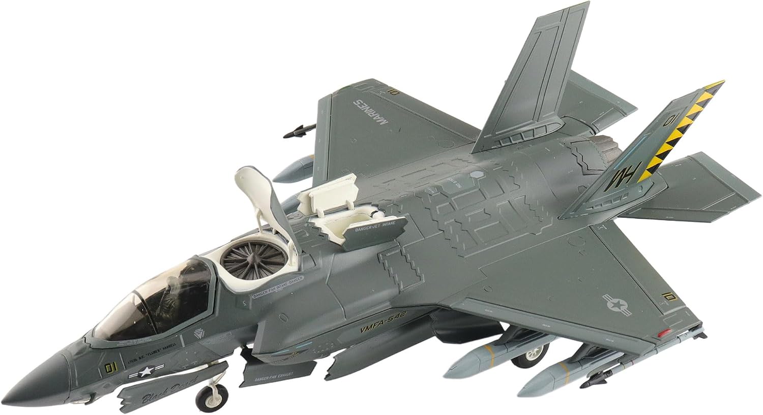 Hobby Master | 1:72 Scale Diecast Military Aircraft Replica | F-35B Black Death 170064, VMFA-542 Tigers, MCAS Cherry Point, 2023 (Beast Mode) | Model HA4622b