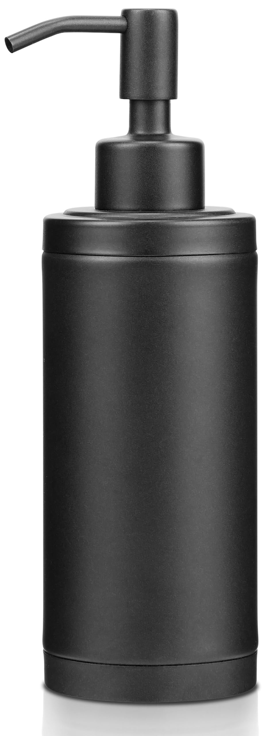 Tiilan Countertop Hand Soap Dispenser, Washing up Liquid Pump Bottle for Bathroom & Kitchen, Stainless Steel Free Standing 300ml - Black