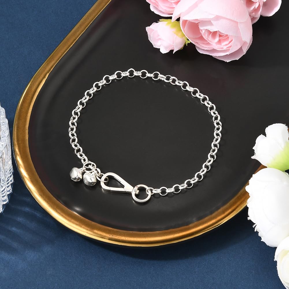 Beebeecraft 925 Portachiavi in Argento Sterling con Chiusura Girevole A Molla Moschettone Gancio Fibbia per Fai da Te Artigianato Creazione e Ricerca