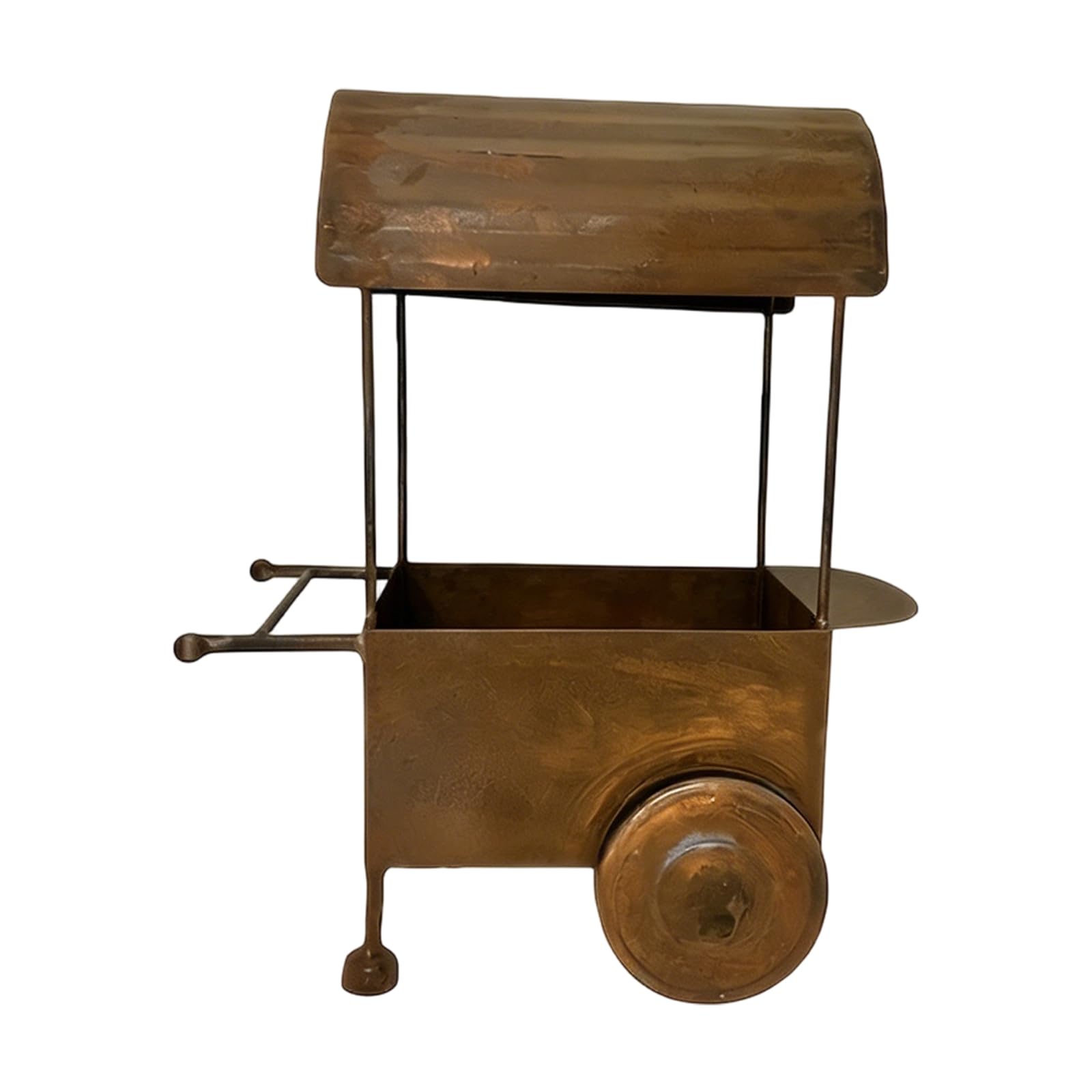 Oxxggkao Unique Handcrafted Rusty Wheelbarrow Container Flower Pots Planter Great for Lawns Balcony and Courtyards Decorative Accent Snowproof Flower Container