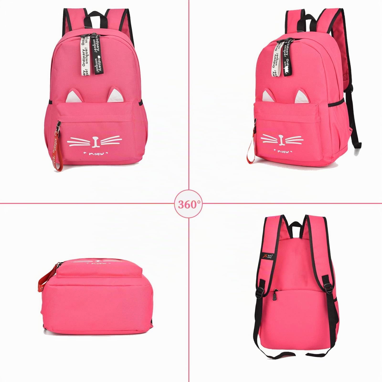 FANDARE Mochila Adolescente Casual Paño Oxford Duradera para Escuela y Viajes Púrpura