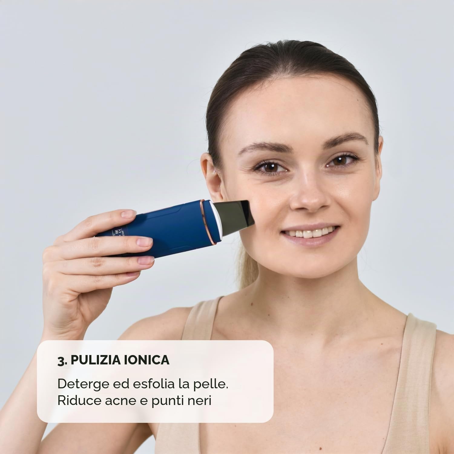 GESS Pulizia Viso Ultrasuoni con 4 Modalità, Anti Età e Lifting, Aspira Punti Neri, Pulizia Viso Punti Neri, Mitesserentferner, Ion+ e Ion-
