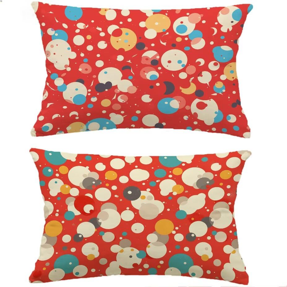 Housse coussin jardin 60x80 rouge imperméable extérieur scandinave