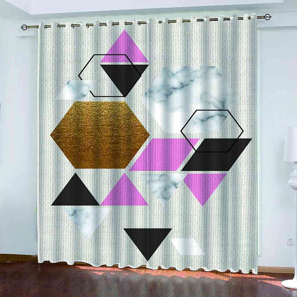 Rideaux occultants d'enfant 3D pour rideaux du salon et chambre à oeillets