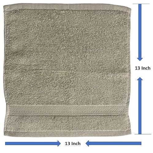 Washcloths, Set Of 12 - 100% Ring Spun Cotton Wash Cloth – Thick Loop Pile Washcloth - Extra Absorbent And Soft – Lint Free Face Towel – Perfect For Bathroom Machine Washable Size 13 X 13 Inch. #TOP5