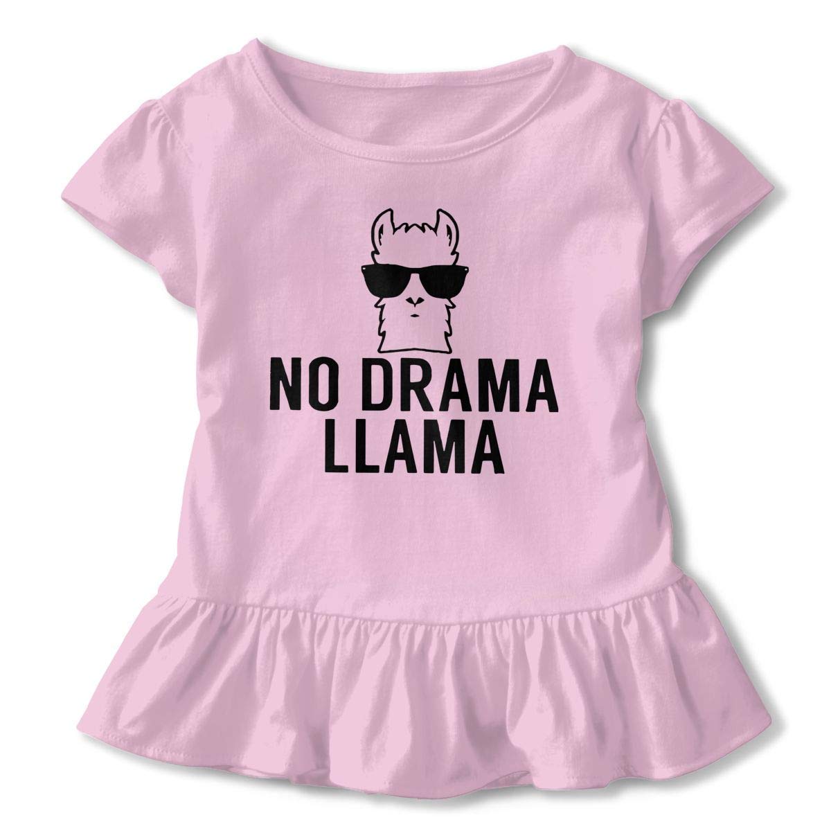 No Drama Llama Child Girls Short Sleeve T Shirts Printed Dress