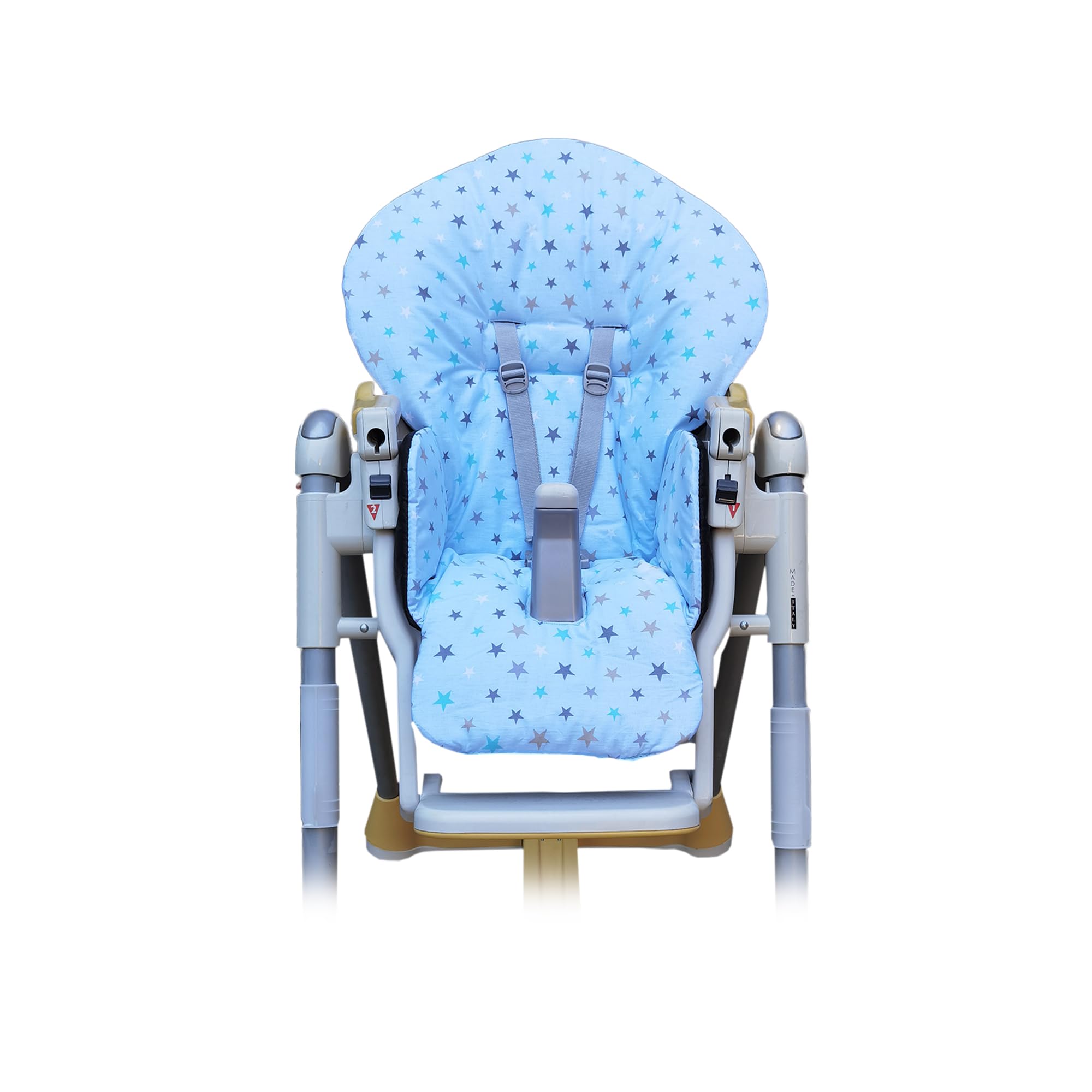Funda de repuesto para silla infantil Peg Perego Prima Pappa Diner, 100% algodón, color azul claro