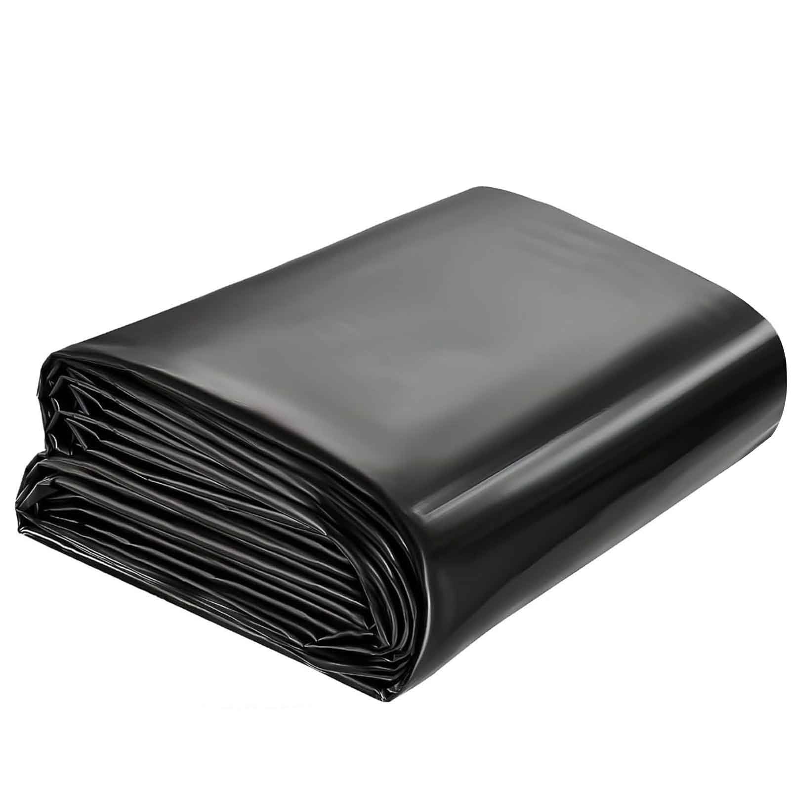 Pond liner, 5 mil calowa powłoka HDPE o wysokiej wytrzymałości do stawów rybnych i koi, czarna wzmocniona podstawa, dostępna w 8 x 10 m, 10 x 12 m, 10 x 15 m