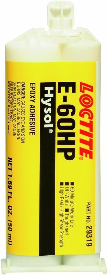 Loctite 237110 Off White E-60HP Hysol Epoxy Structural Adhesive, Toughened, 50 mL, 1.69 fl. oz., Dual Sided Cartridge