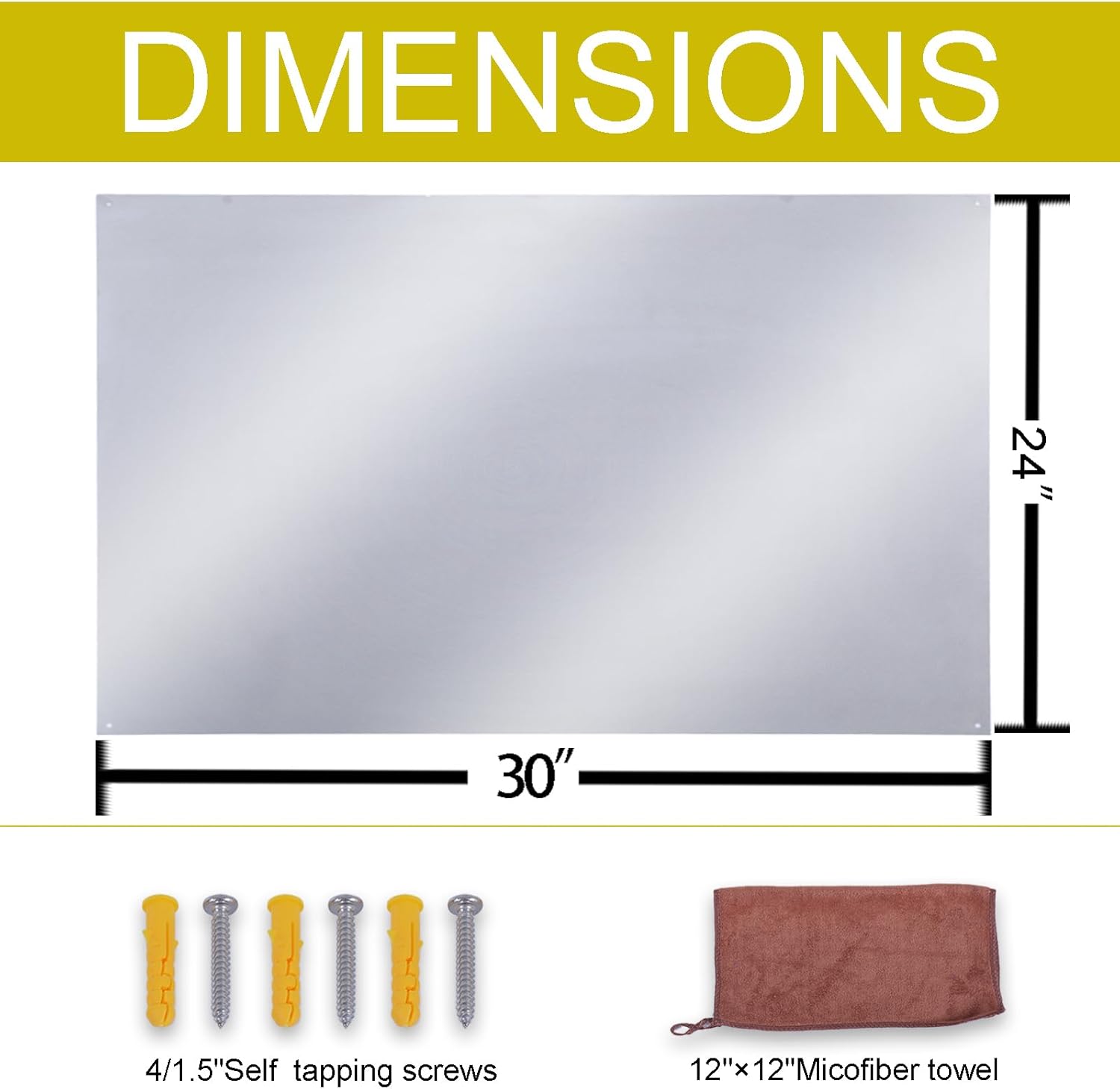 SHACO 24x30 Inch Stainless Steel Backsplash for Stove, Metal Panel Splatter Guard for Stovetop with Pre-drilled Hole, Microfiber Towel and Matching Screw for Easy Installation (30" x 24")