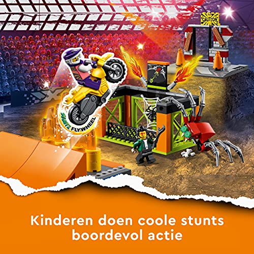 LEGO-60293-City-Stuntz-Stuntpark-Show-Bouwset-met-Motor-met-Vliegwielaandrijving-Schansen-Spinnenkooi-en-Racer-Minifiguur-Speelgoed-voor-Kinderen