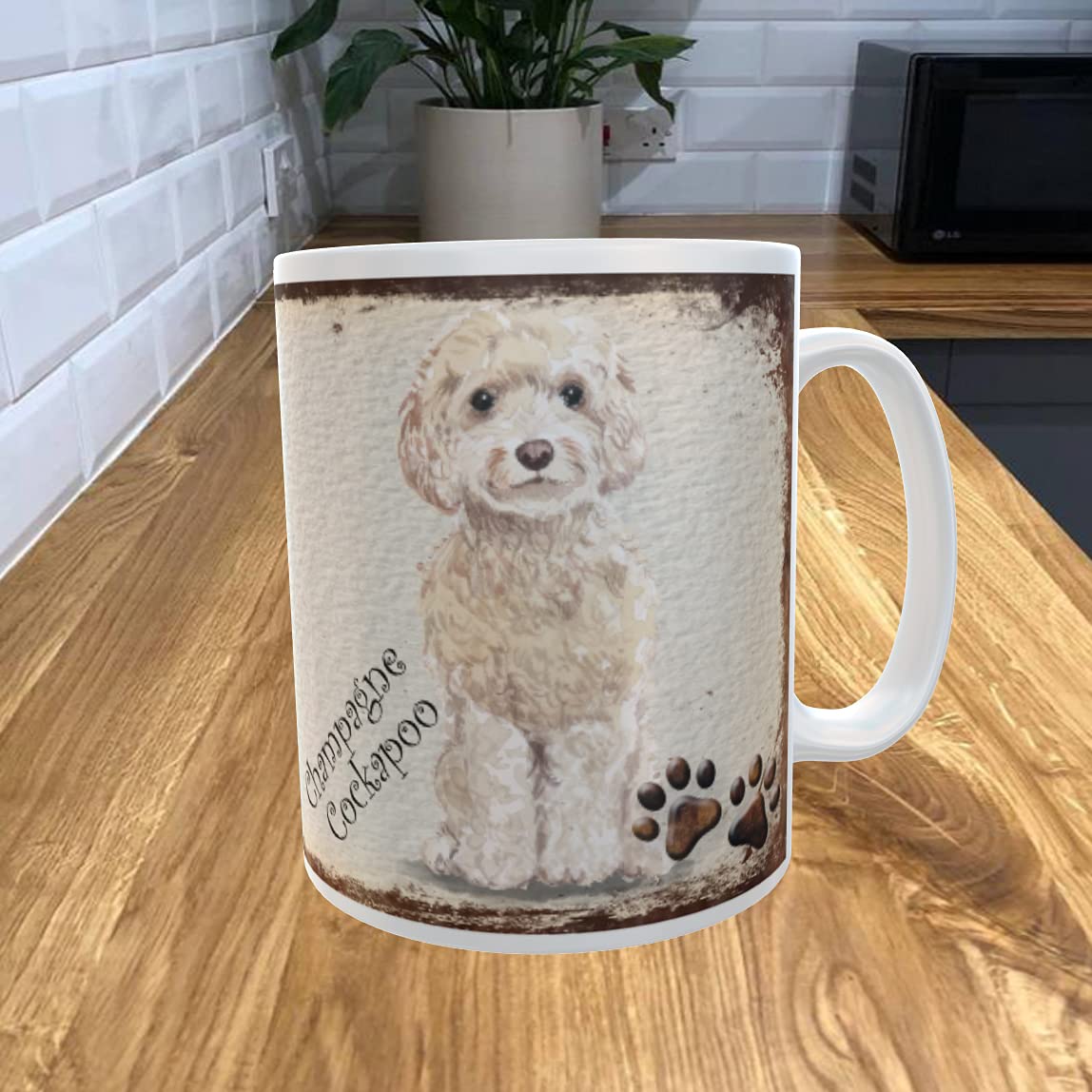Shawprint LimitedChampagne Cockapoo 11oz Coffee Mug My Dog's Bedtime Prayer Theme 32DRMUG