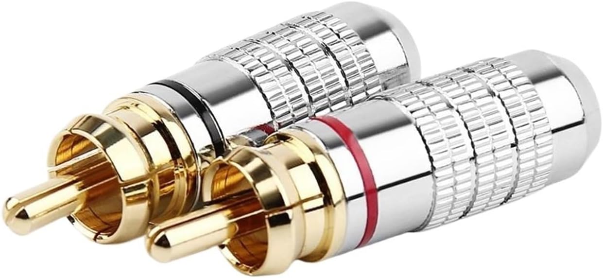 Speaker Plug Connector Audio Jack Male 6mm Wiring Hole Adapter(1Set)