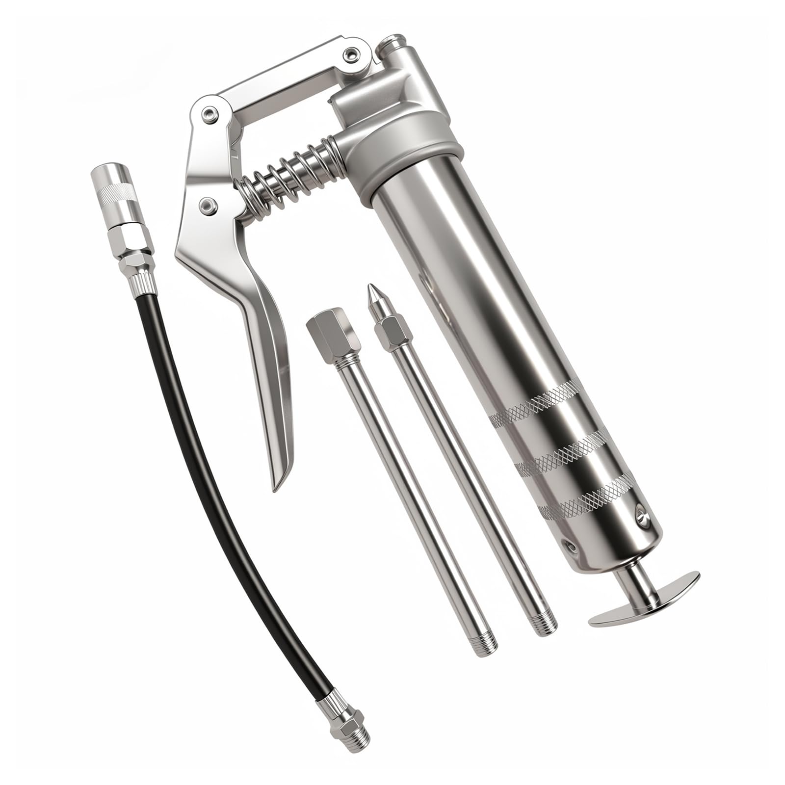 Mini Grease Gun, Portable Pistol Grip Grease Gun, 4500PSI High Pressure, 3 oz/120 cc Capacity, Rust-Resistant Steel, Leak-Proof Seal, Suitable for Bicycle/Lawnmower/Tractor Parts