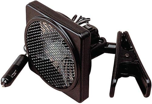 Ventilador de montaje con abrazadera de 12 voltios con enchufe para encendedor de cigarrillos