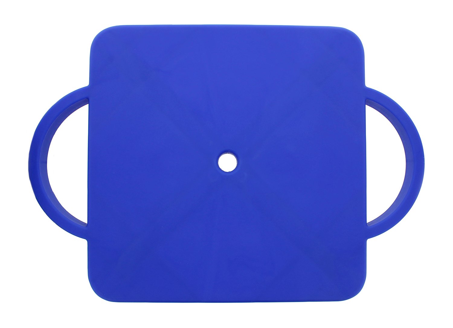 Get Out! Plastic Scooter Board in Blue, Wide Handles, 12in x 12in Gym