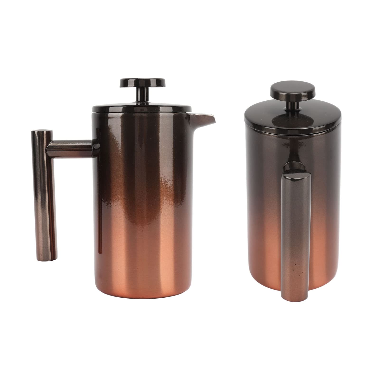 Naroote French Press Caffettiera, Doppia Parete 304 Acciaio Inossidabile