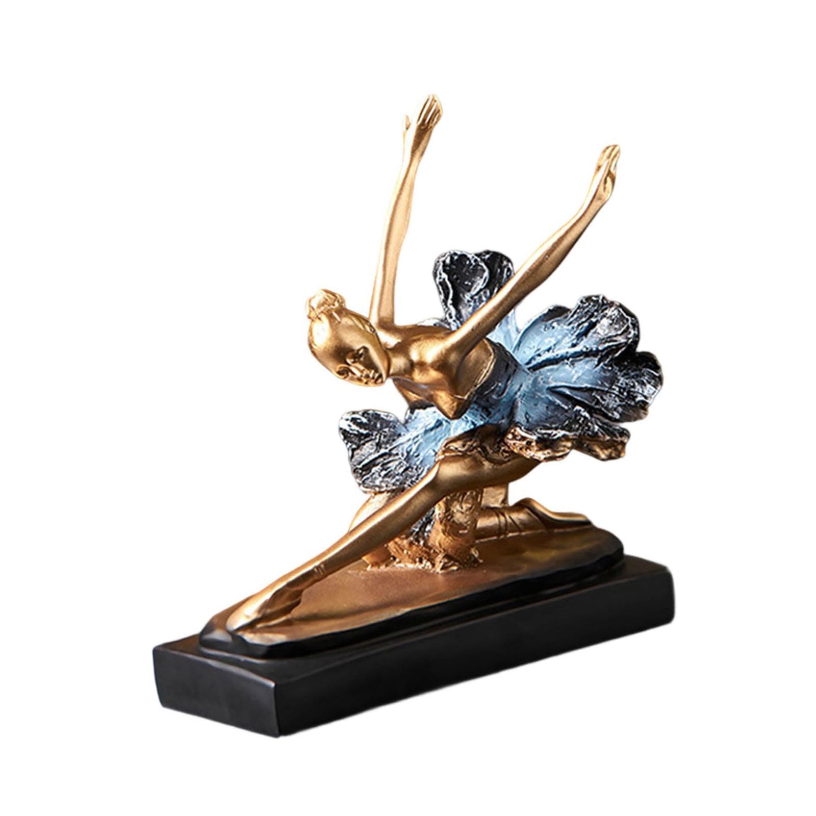 Woedpez Ballet Dancer Statue Resin Dancer Figurines Decoration Piece for Shelf Desktop Premium Figurine