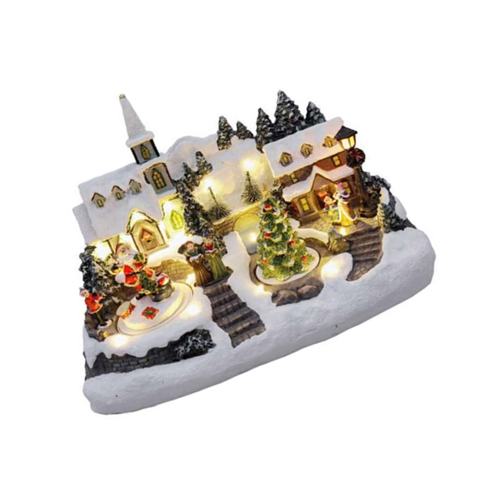 Elnwnnkc Glowing Christmas Decoration Resin Craft for Tabletop Displays Holiday Parties and Seasonal Styling Glowing Home Decoration