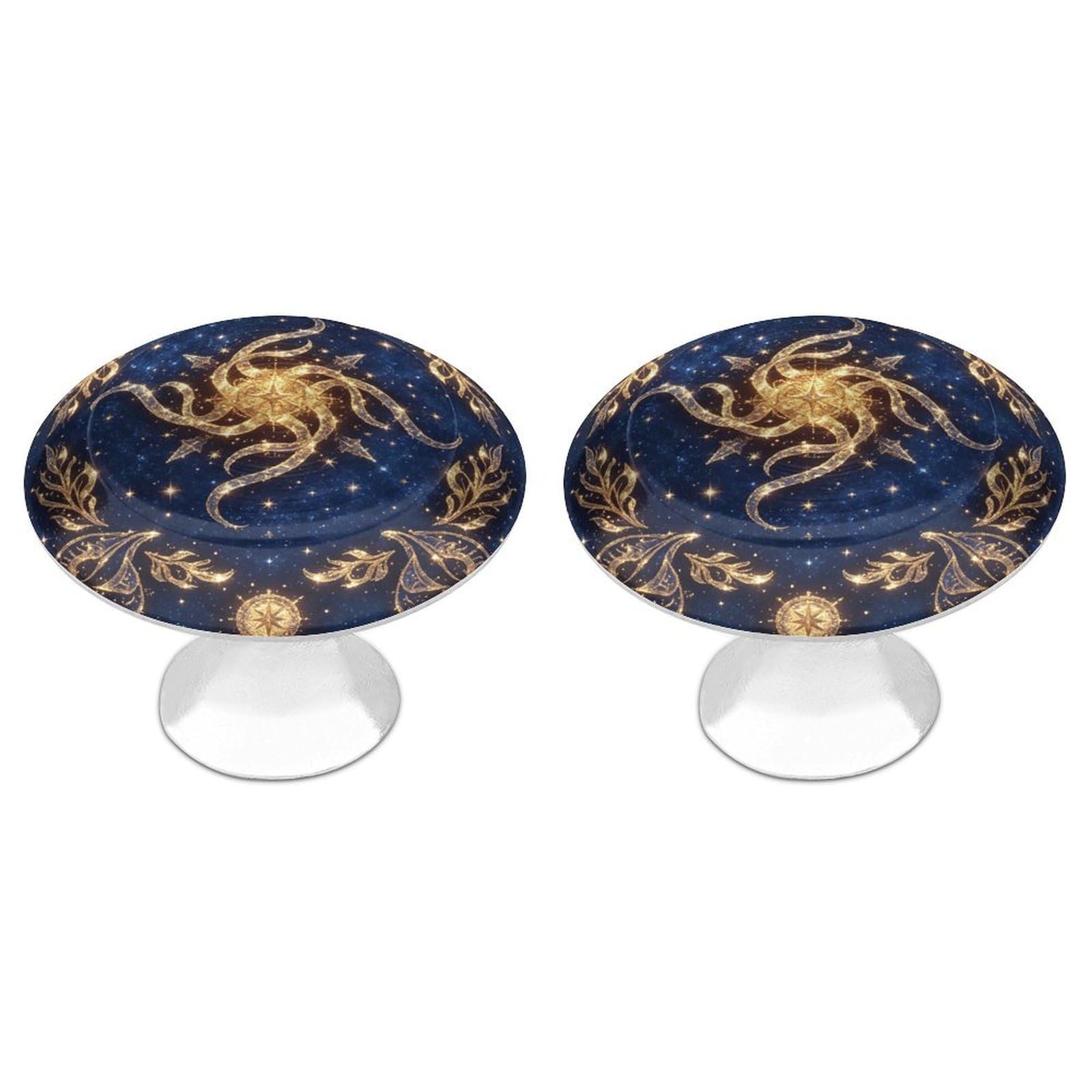 Btcowzrv Style Golden Celestial 2 Pack Cabinet Knobs Drawer Pulls
