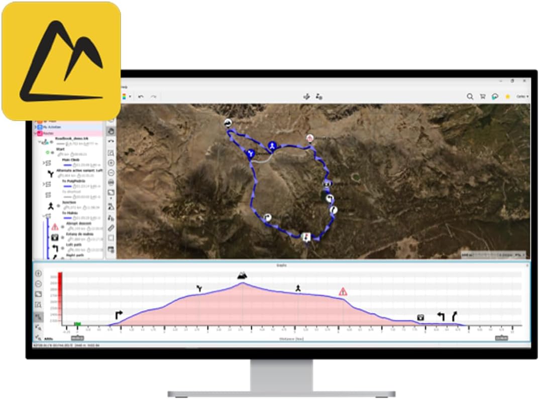 TwoNavLand 9, the best software to prepare and analyse outdoor activities. Hiking, mountaineering, MTB, cycling, 4x4. | Activation code sent by postal mail