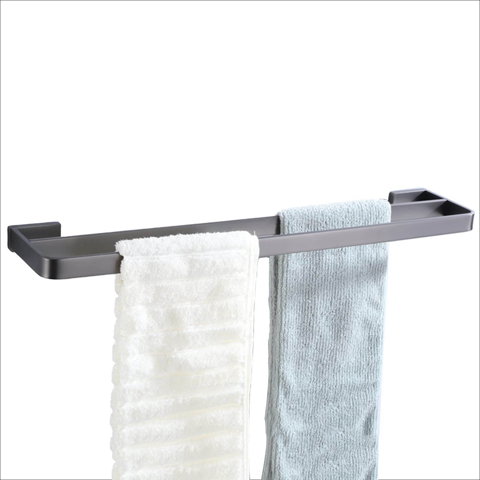 LMYSXAOZ Stainless Steel Towel Rack Holder 40cm 50cm 60cm Wall Mounted Rail Rod for Bathroom Hardware and Kitchen, Modern Style (Size : 50cm)