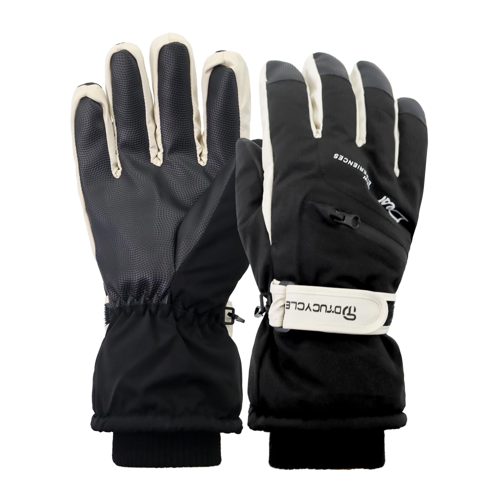 ZHAOCAI Skihandschuhe Damen,Ski Handschuhe Winter Frauen,Thermo wasserdichte Extra Warme Touchscreen Security Softshell Wasserdicht Handy