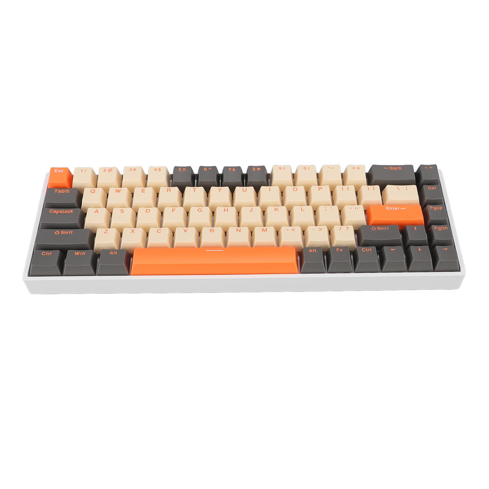 ASHATA Tragbare 60% Mechanische Gaming Tastatur, Typ C Kabelgebundene Gaming Tastatur, 68 Tasten RGB Gaming Tastatur mit Hintergrundbeleuchtung und Rotem Schalter, für PC, Laptop