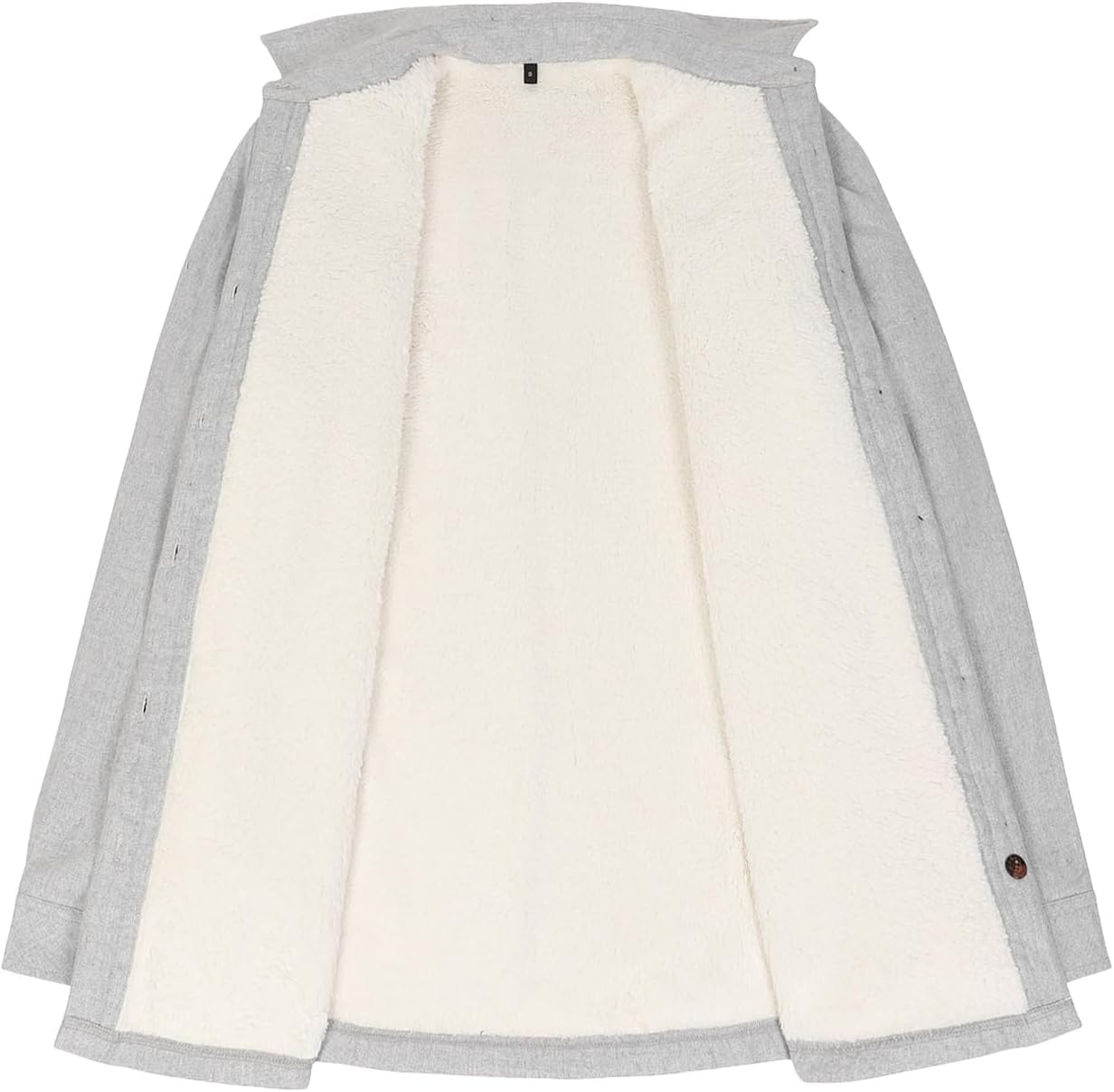 ThCreasa Womens Sherpa Lined Flannel Jacket with Hand Pockets, Plaid Button Down Fuzzy Shirt Jackets - Image 3