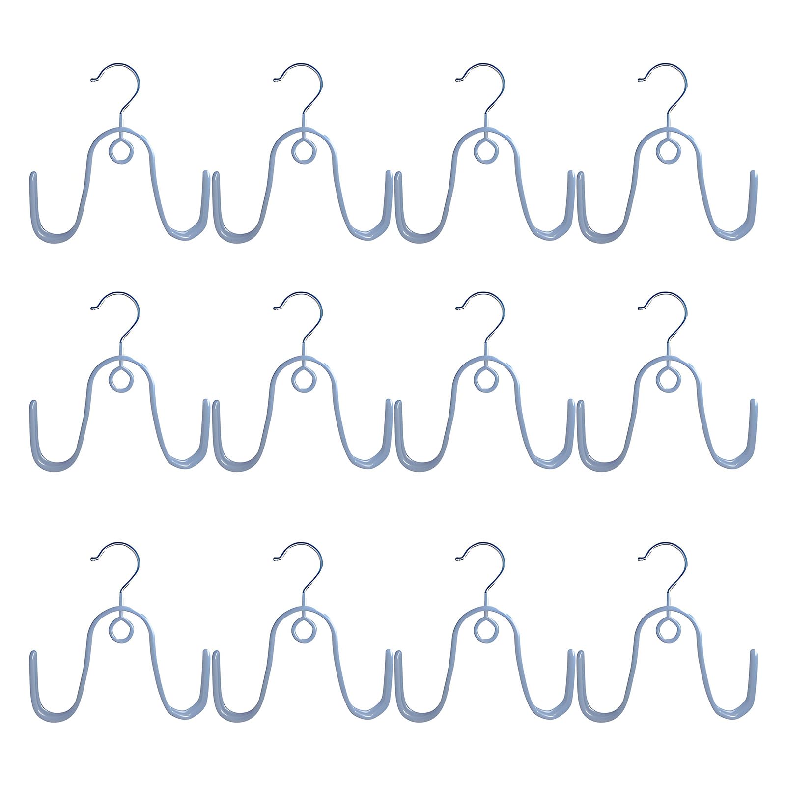 Tsophreniq 12pcs Double Hook Shoe Hanger Set Stainless Steel Organizers for Closet Laundry Room Entryway and Balcony Use Shoe Organizers