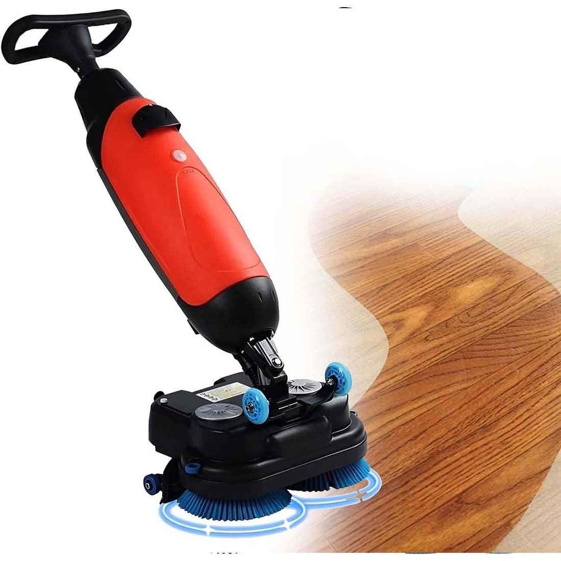Mini macchina per la pulizia del pavimento, design a doppia spazzola, efficienza 1200㎡/h, larghezza di aspirazione 45 cm, batteria 36 V, leggera per uso domestico e commerciale