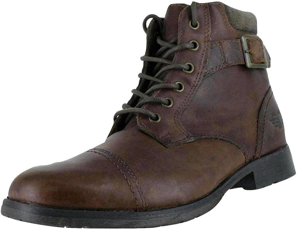 red tape lace up boots