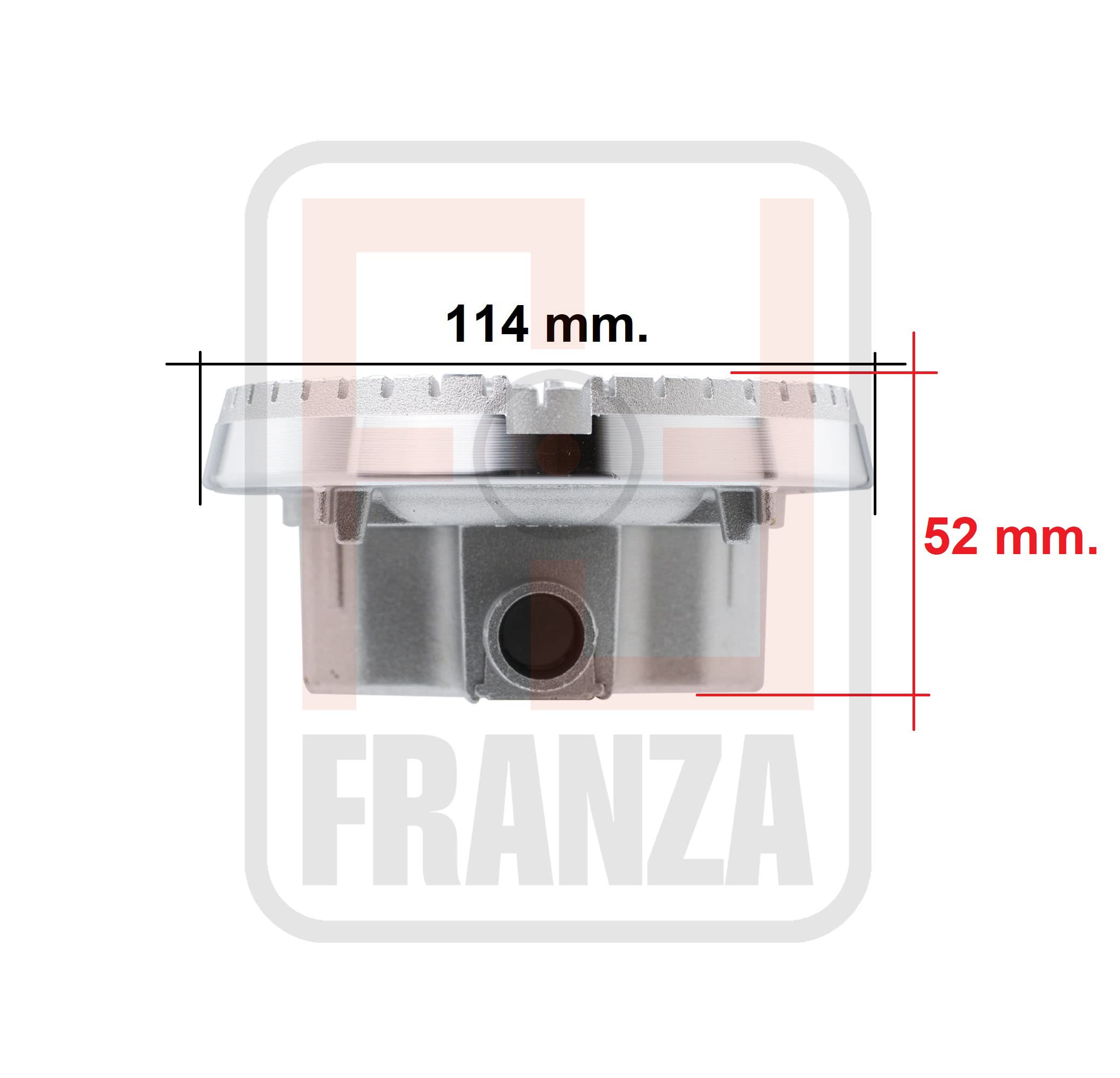 Whirlpool Ignis - Bruciatore Spartifiamma doppia corona Mini Wok originale Defendi - Ego completo di copertura smaltata nera lucida per cucina piano cottura - DFE101