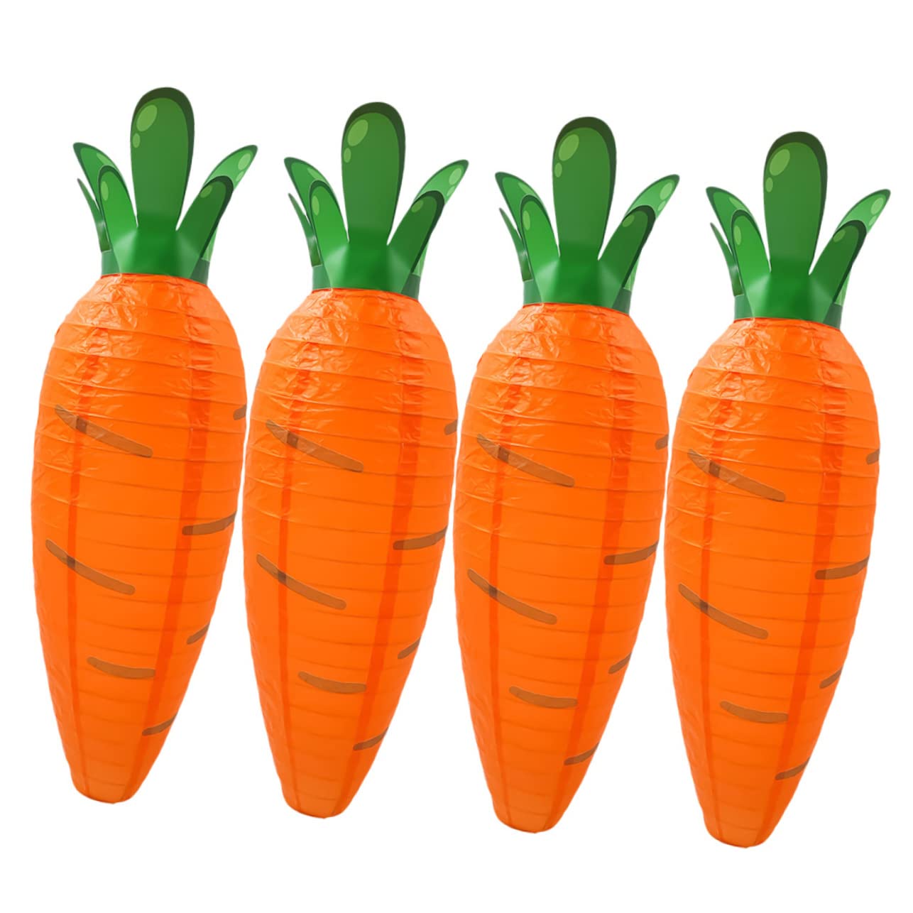 Lanternes papier carotte pliables pour une décoration de Pâques rapide sans encombrer vos placards