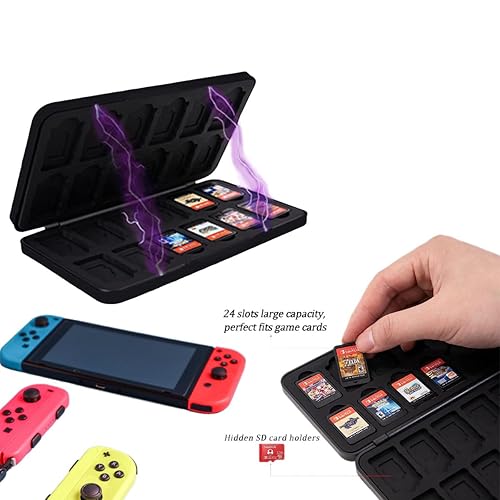 Miniatura 3 de Switch Games Card Case for Nintendo Switch, Switch Case Storage Cases Holder for SwitchLiteOLED Game Hard Shell with 48 Micro SD Card Slots & 24