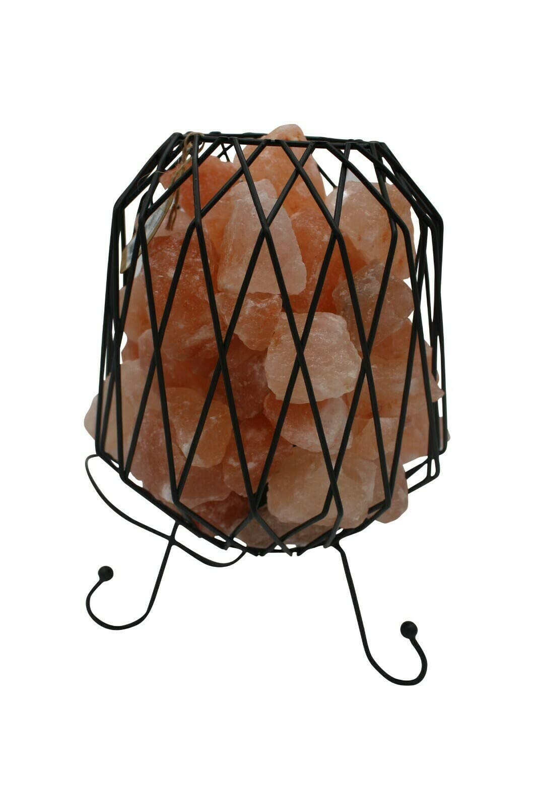 Elegancka lampa z kryształem soli / lampa stołowa / wellness - lampa do sauny - idealna do relaksu | lampa solna również do jogi/medytacji