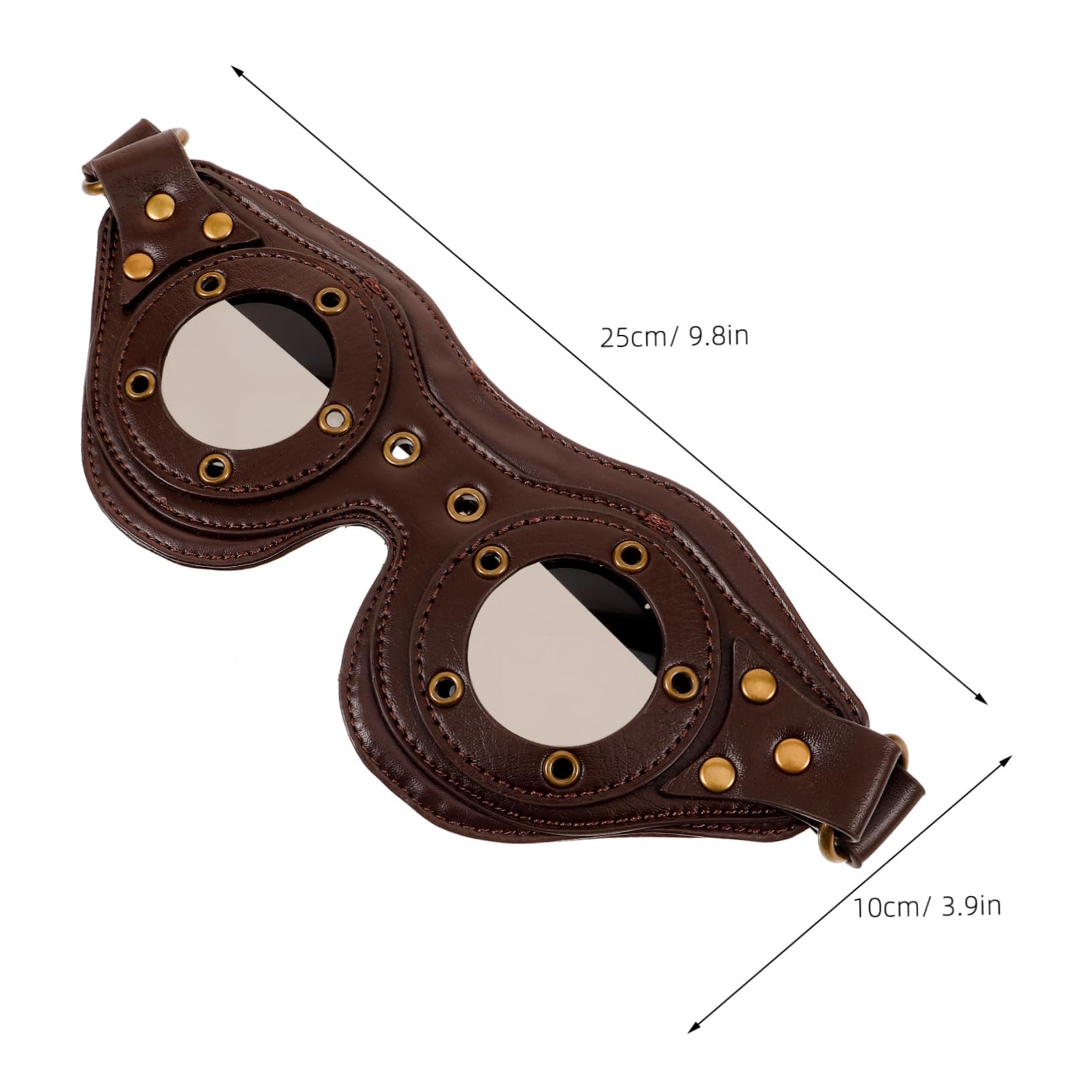 VALICLUD Punk Style Vintage Goggles for Outdoor Activities Unisex Retro Steampunk Eye Protection Crafted for Parties Cosplay Events