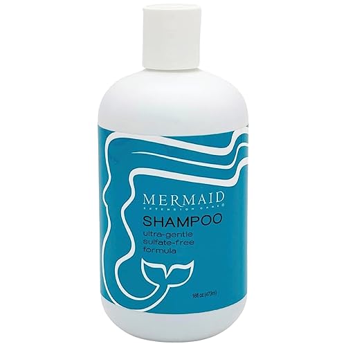 Mermaid Extension Champú para el cuidado del cabello, sin aceite, limpieza suave, producto de hyrdrating de grado de salón, seguro para extensiones