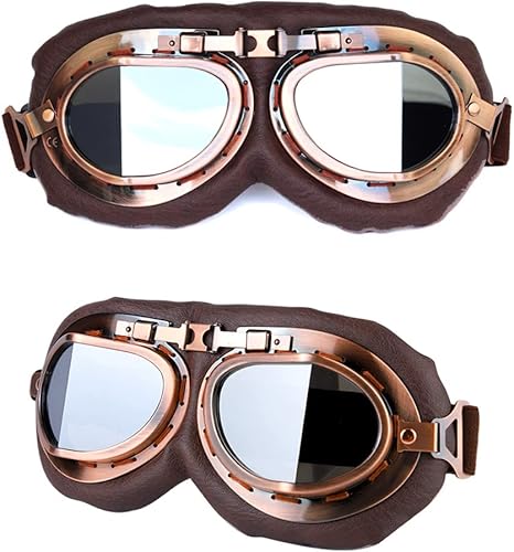 Miniatura 1 de Gafas retro para motocicleta, gafas de piloto vintage para Harley ATV Bike Cruiser Scooter Gafas