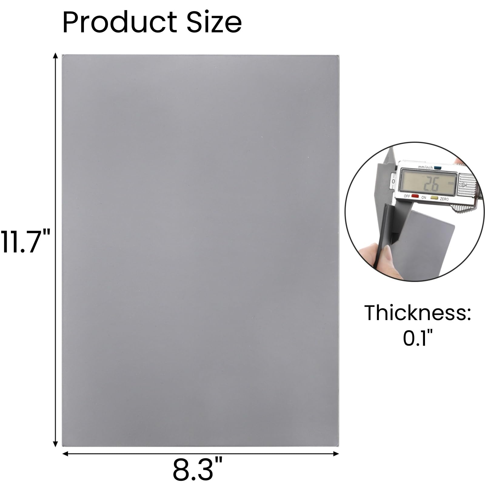 Tlence Gummi-Stempelbögen, 2,3 mm, A4-Größe, weiche Gummimatten, hellgraue Gummi-Pads für Graviermaschinen-Schneider, Laser-Gummi-Schnitzblöcke, Material zur Herstellung individueller Stempel, 4 Stück