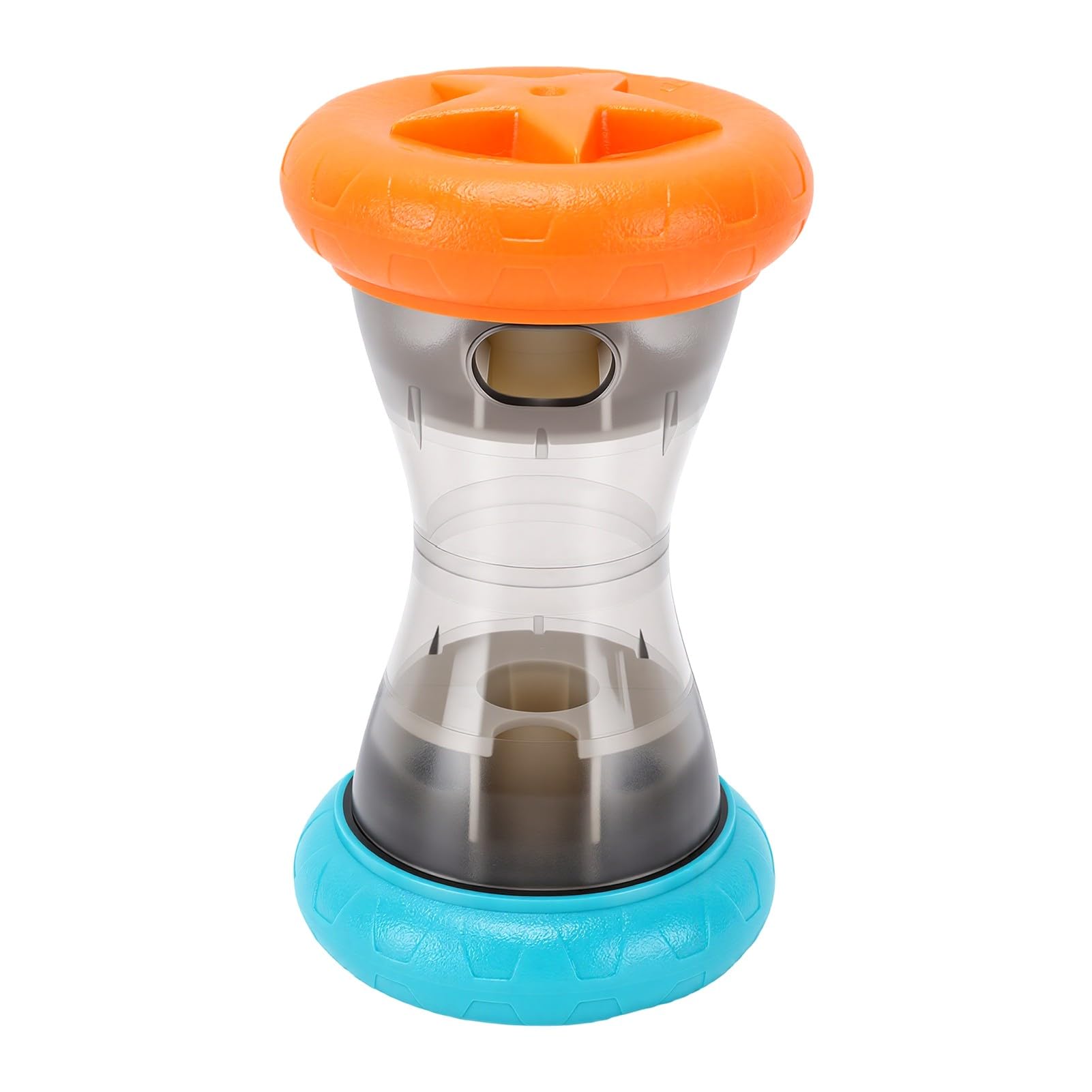 OEBUAFI Interactive Dog Treat Dispensing Toy with Slow Feeder Maze (Blue and Orange)