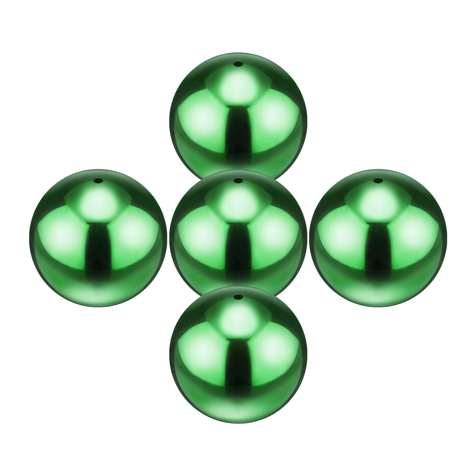 M METERXITY 5-Pack Gazing Globes 2 inch 201 Stainless Steel Ruby Green