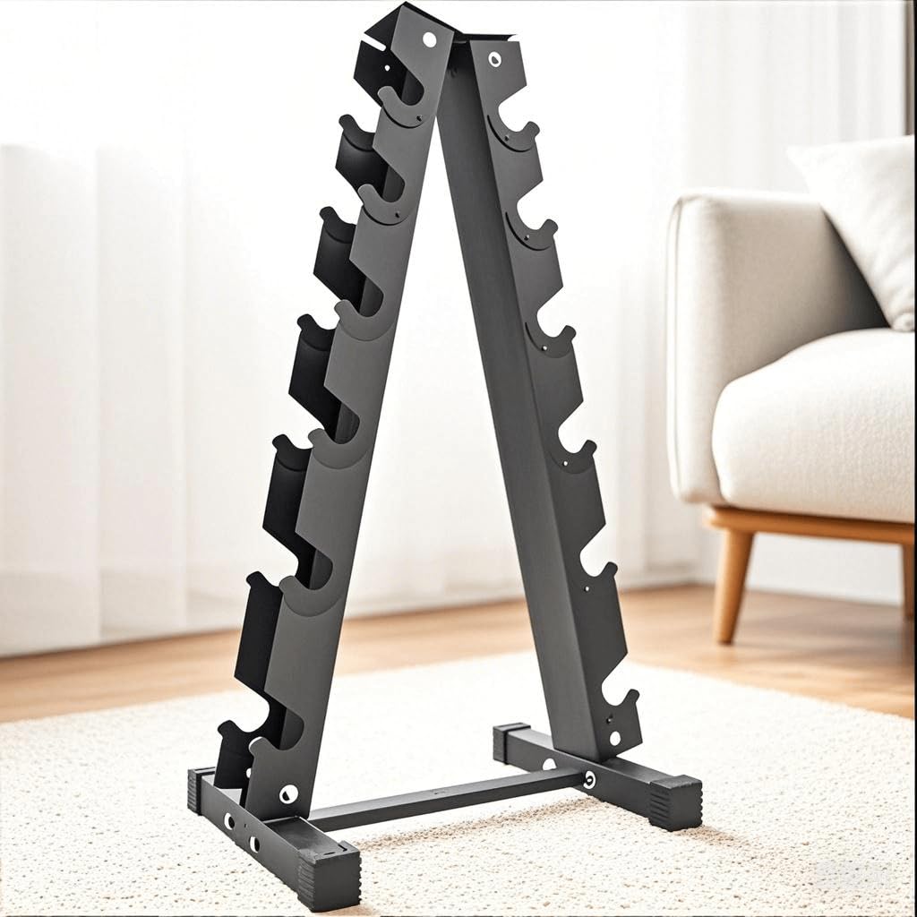 Soporte para Mancuernas,Estante para Mancuernasde 3 Niveles/6 Niveles/10 Niveles Soporte de Almacenamiento para Mancuernas Carga 300 kg,Negro