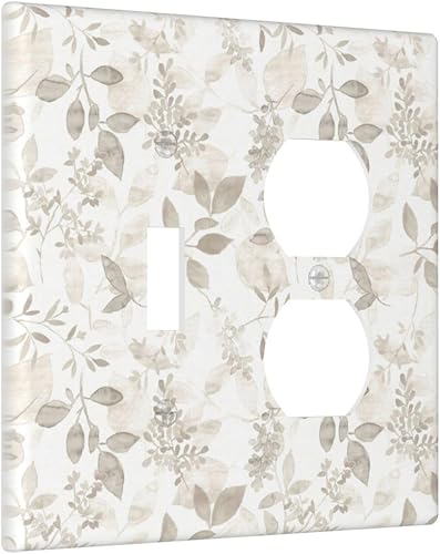 Miniatura 164 de Placa Decorativa de Pared Beige Boho de Mediados de Siglo Sol Abstracto 1-Gang Retro Años 70 Arte Geométrico Moderno con Arco Eléctrico Interruptor