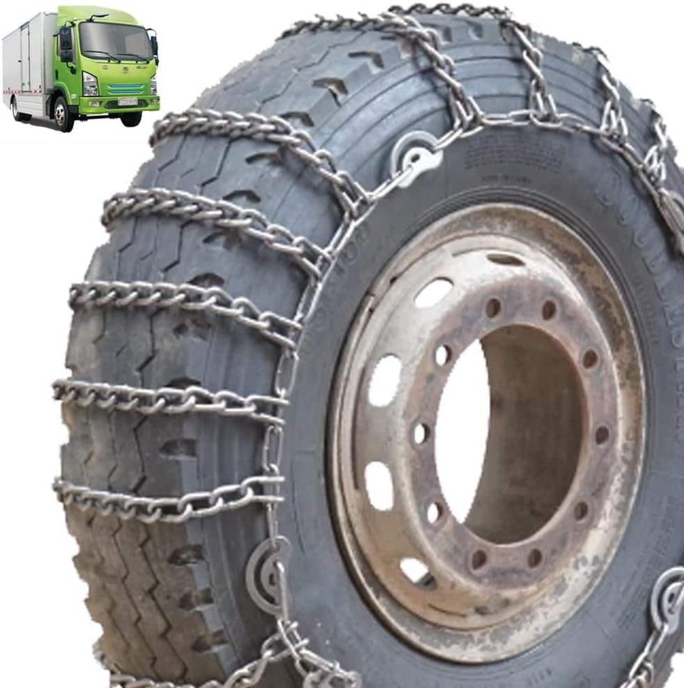 YAGOLD Snow Chains Tire Chains for Cars SUV Pickup Trucks Commercial Trucks- Quick Fit and Easy Installation,Reusable Universal Emergency Traction Snow Chains 2pcs 315/70R22.5 9mm 9R22.5