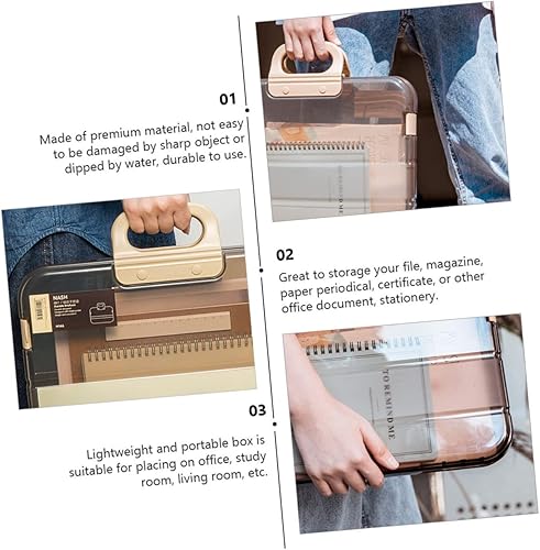 Miniatura 3 de Alipis 1 sobre portátil de almacenamiento de archivos carpetas grandes bolsillos de mano estuche transparente para cupones de oficina bolsa