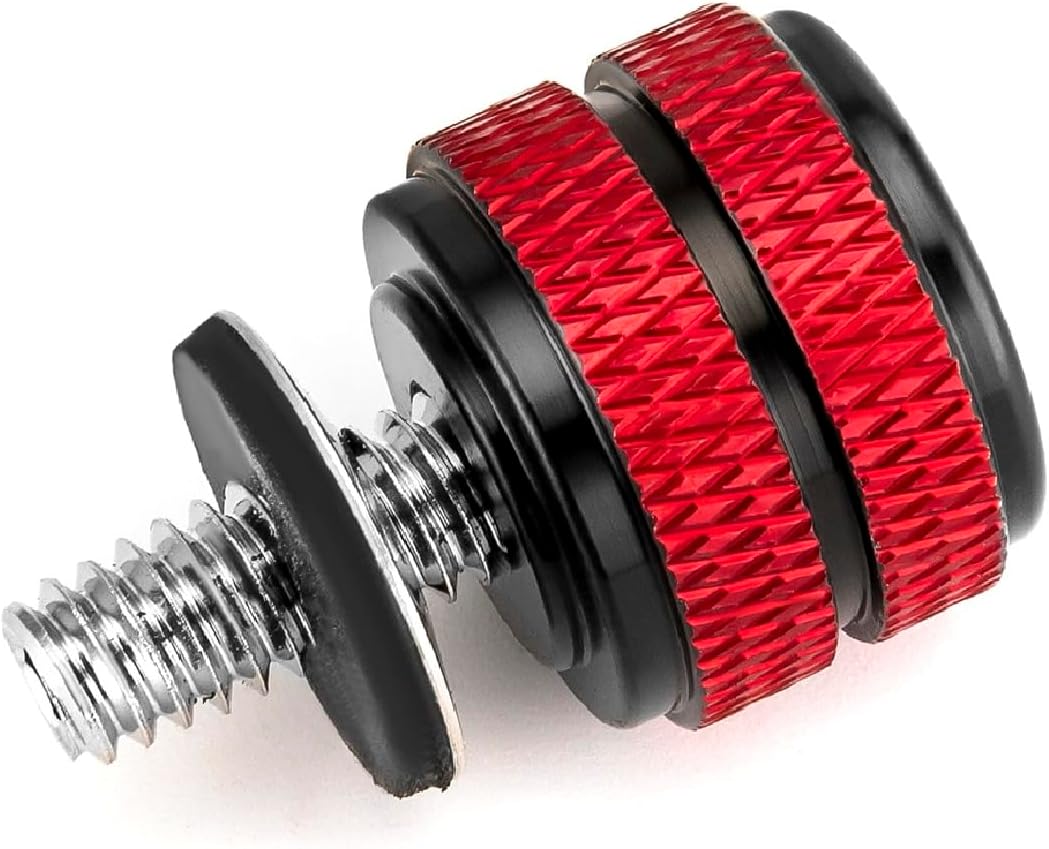 Harley Seat Screw 1/4''-20 Thread Motorcycle Red Aluminum