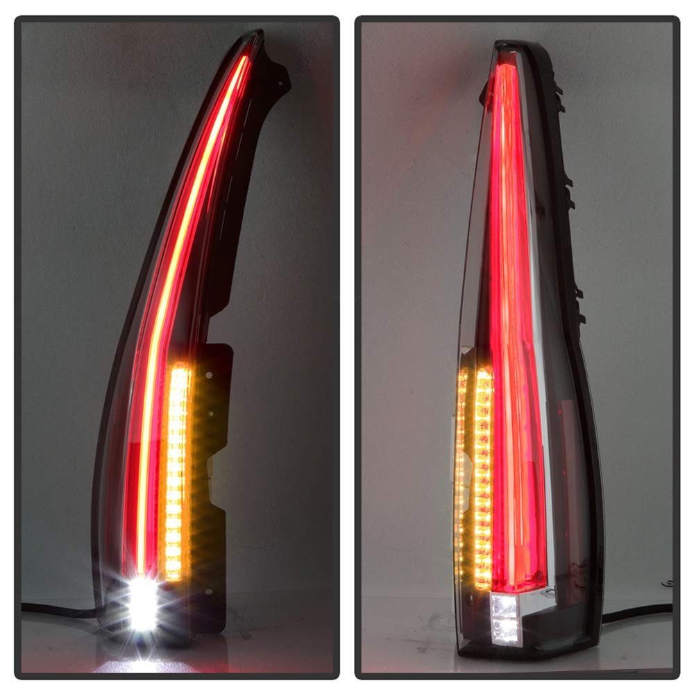 ACANII - For 2007-2014 Chevy Suburban Tahoe GMC Yukon 2 IN 1 Full LED Tail Lights Brake Lamps Replacement Set Left+Right